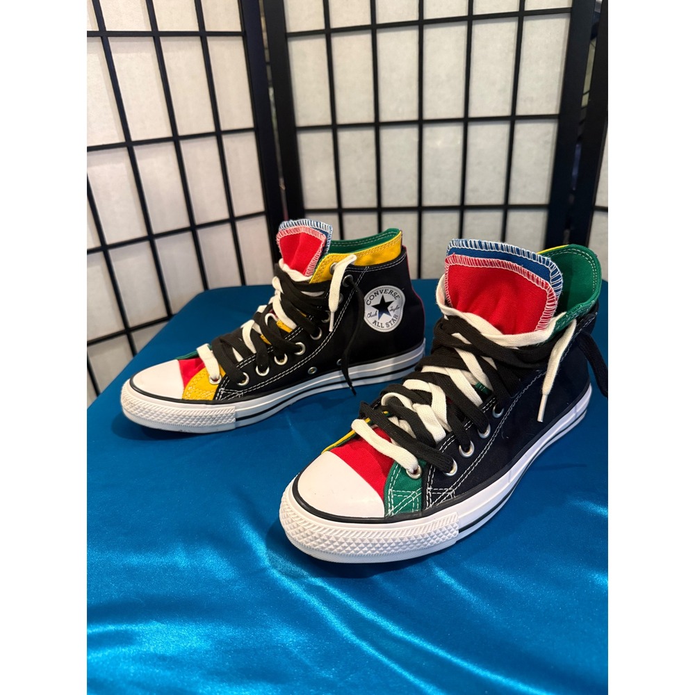 NWOT Converse Chuck Taylor All Star Double Upper Hi Black Multi M 10 W 12